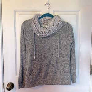 Gray soft hoodie